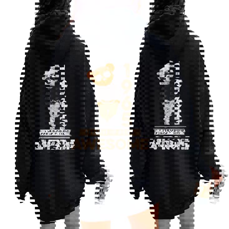 59Th Birthday 1965 Original Awesome Teddy Bear Women Oversized Hoodie Back Print