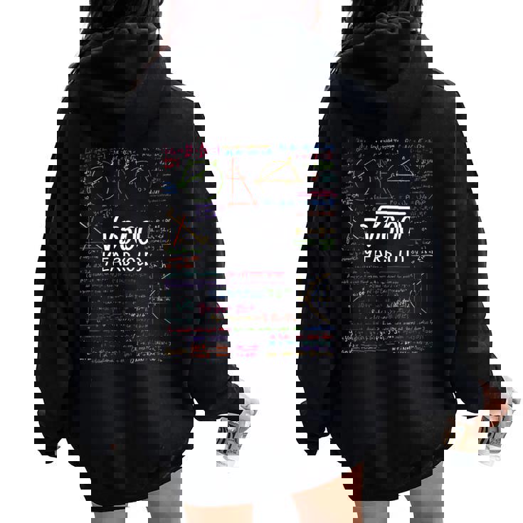60 Compleanno Ragazza Ragazzo Radice Quadrata 3600 Anni 60 Felpa con cappuccio oversize da donna con stampa posteriore