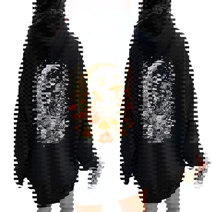 Aesthetic Goblincore And Dark Cottage Core Clothes Mushroom Women Oversized Hoodie Back Print