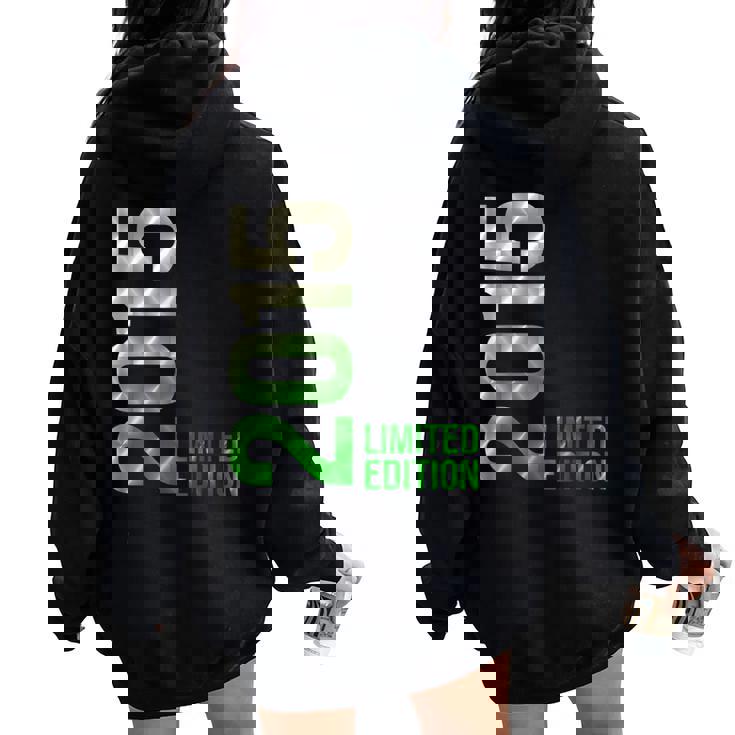 Annata 2015 Compleanno Ragazzo Ragazza 9 Anni Compleanno Felpa con cappuccio oversize da donna con stampa posteriore