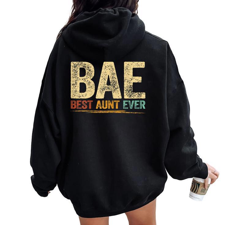 Best Aunt Ever Retro Aunt Auntie Women Oversized Hoodie Back Print