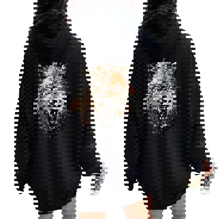 Camisa Love Wolf Para Hombre Wolf Lovers Para Niña Y Niño Women Oversized Hoodie Back Print