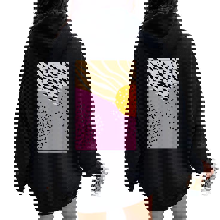 Carino Estetico Chic Boho Funkyiola Rosaiola Fiore Felpa con cappuccio oversize da donna con stampa posteriore