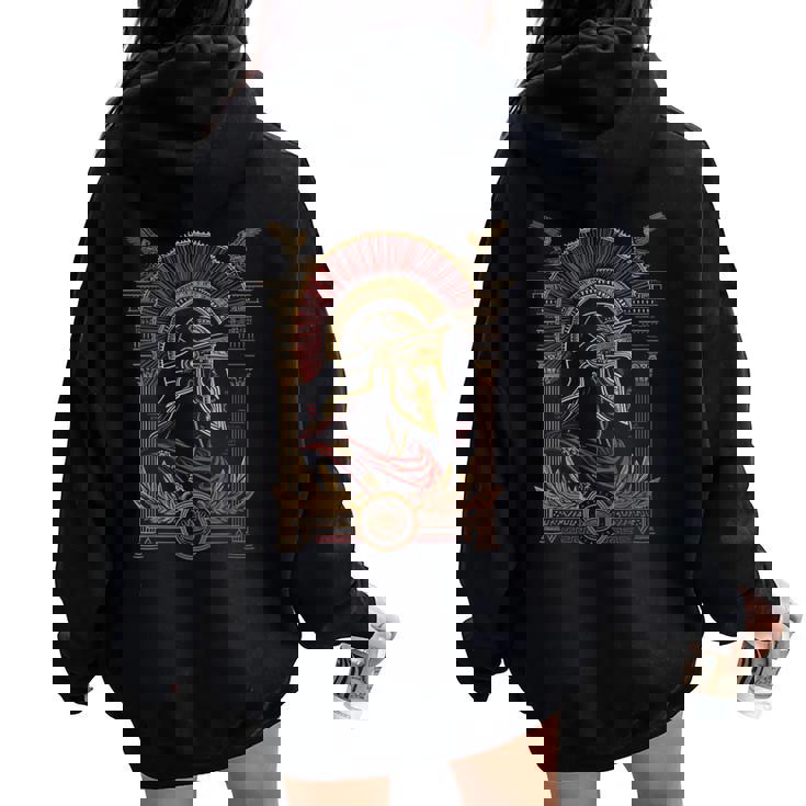 Corona De Laurel De Águila Gladio Casco Legionario Imperio Romano Women Oversized Hoodie Back Print