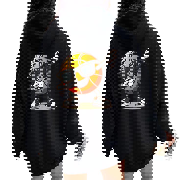 Dabbing Basketball Ball Boys Sports Player Women Oversized Hoodie Back Print