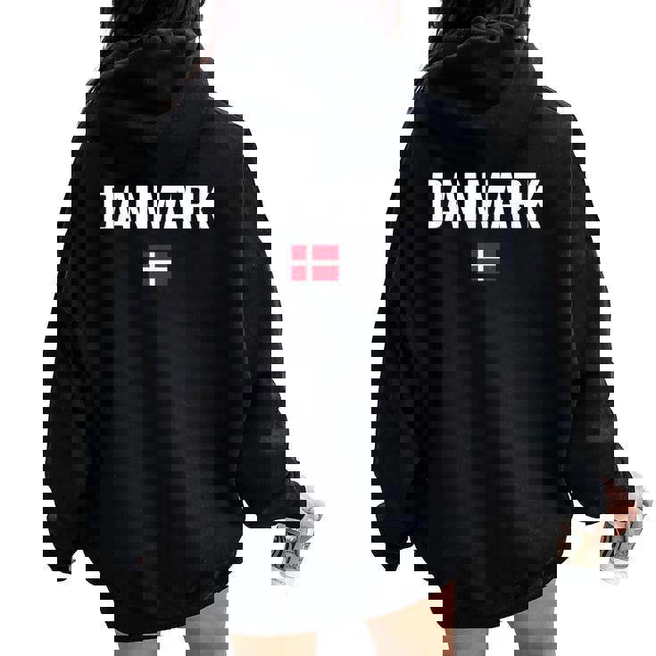 Danimarca Bandiera Uomini Donne Bambini Danimarca Felpa con cappuccio oversize da donna con stampa posteriore