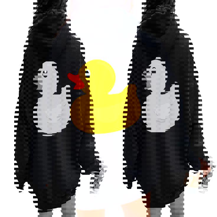 De Pato De Goma Linda Camisa De Pato Women Oversized Hoodie Back Print