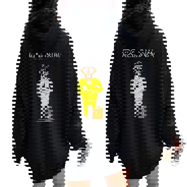 Donna Dolce E Bananaegetariana Frutta Di Frutta Di Frutta Con Collo A Felpa con cappuccio oversize da donna con stampa posteriore