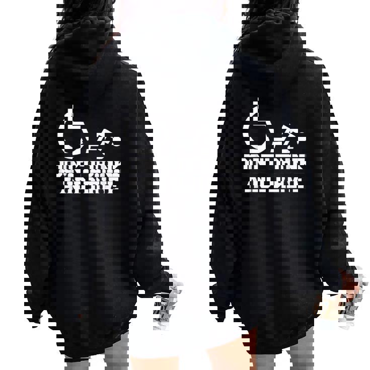Drinking Game Don't Drink And Drive Drunk Beer History Women Oversized Hoodie Back Print