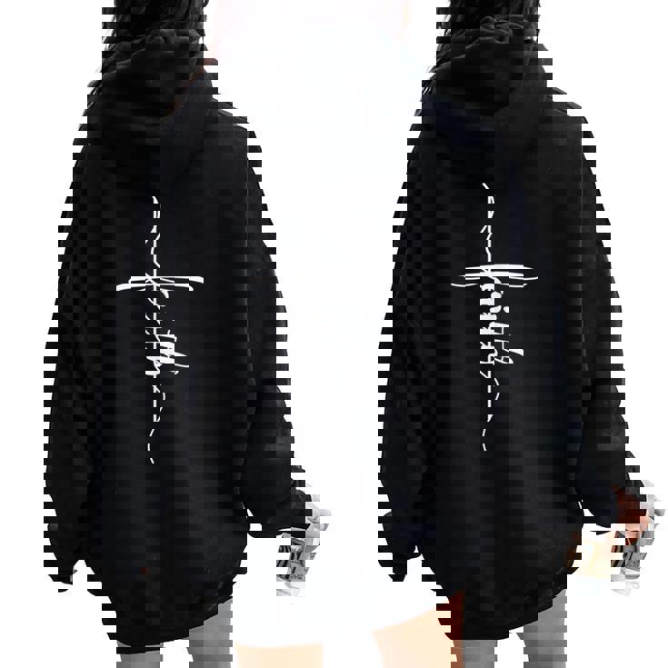 Faith Bible Verse Christian Sideways Tattoo Women Oversized Hoodie Back Print Faith Bible Verse Christian Sideways Tattoo Women Oversized Hoodie Back Print