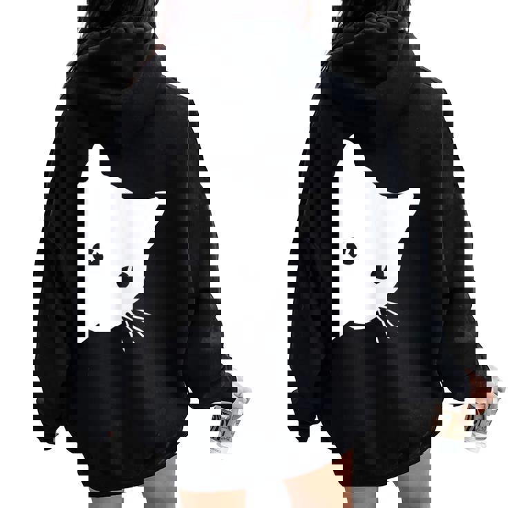 Fan Des Chats Mignon Cadeaux Pour Amoureux Des Chats Matoux Sweat à capuche oversize pour femme avec imprimé dans le dos