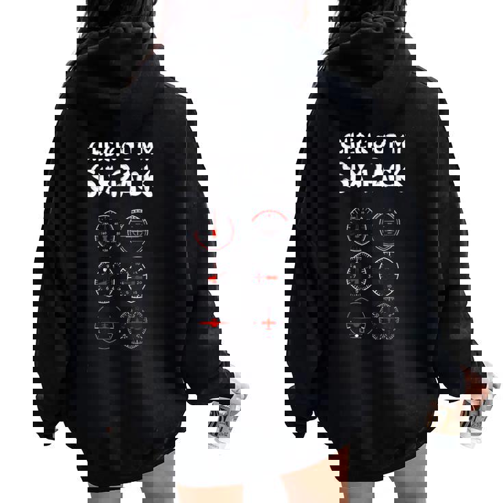 Pilot For Aviation Airplane Pilot Women Oversized Hoodie Back Print