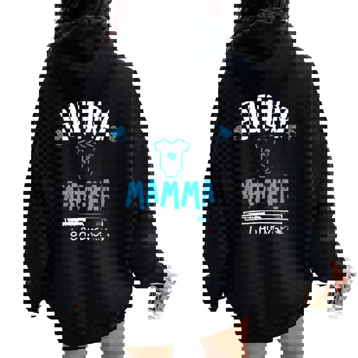 Futura Mamma Loading Annuncio Gravidanza Futura Mamma 2024 Felpa con cappuccio oversize da donna con stampa posteriore