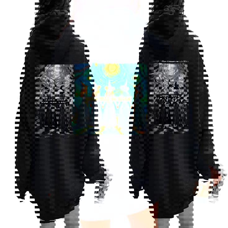 Girl Will Be Girls Witch Witchy Vibes Feminist Women Oversized Hoodie Back Print