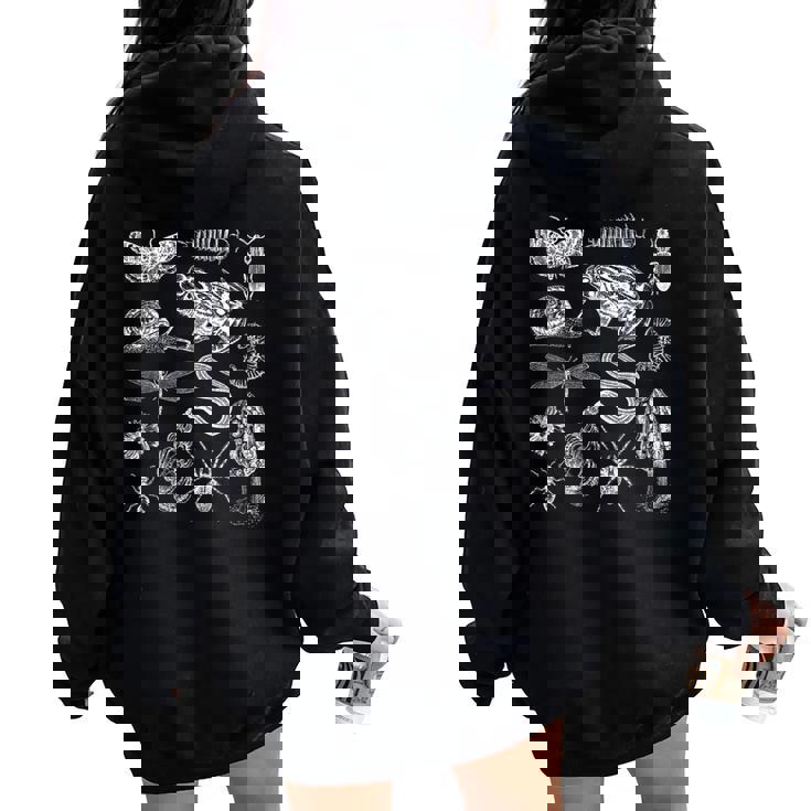 Goblincore Goblincoreintage Biologie Champignon Sweat à capuche oversize pour femme avec imprimé dans le dos