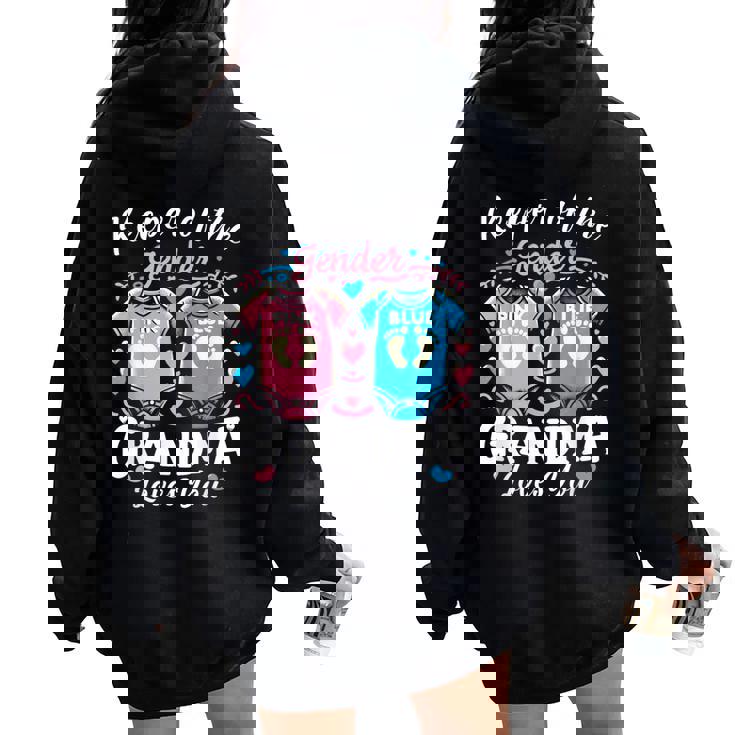 Grandma Gender Reveal Keeper Of The Gender Grandma Loves Women Oversized Hoodie Back Print
