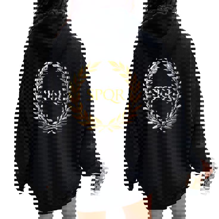 Imperio Romano Spqr Women Oversized Hoodie Back Print