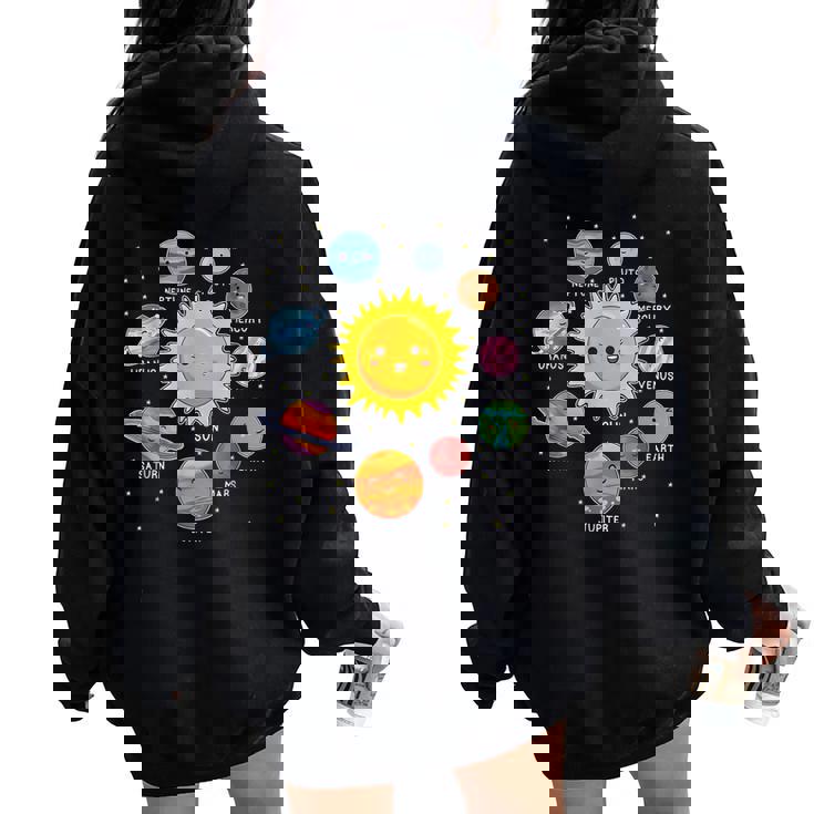 Love Solar System Camisa Para Para Niños Y Niñas Women Oversized Hoodie Back Print