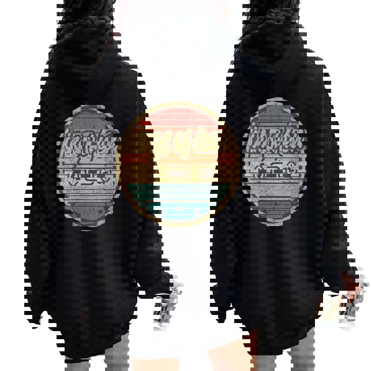 Musician Leons King Cassette Retro Circle 2000S Rock Vintage Women Oversized Hoodie Back Print