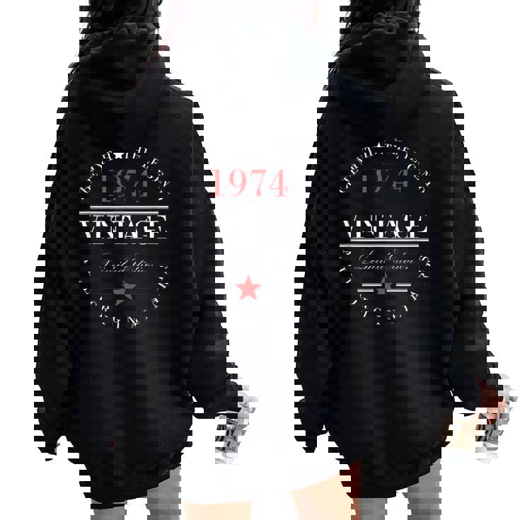 Myth Legend 1974 50 Year Old 50Th Birthday Women Oversized Hoodie Back Print