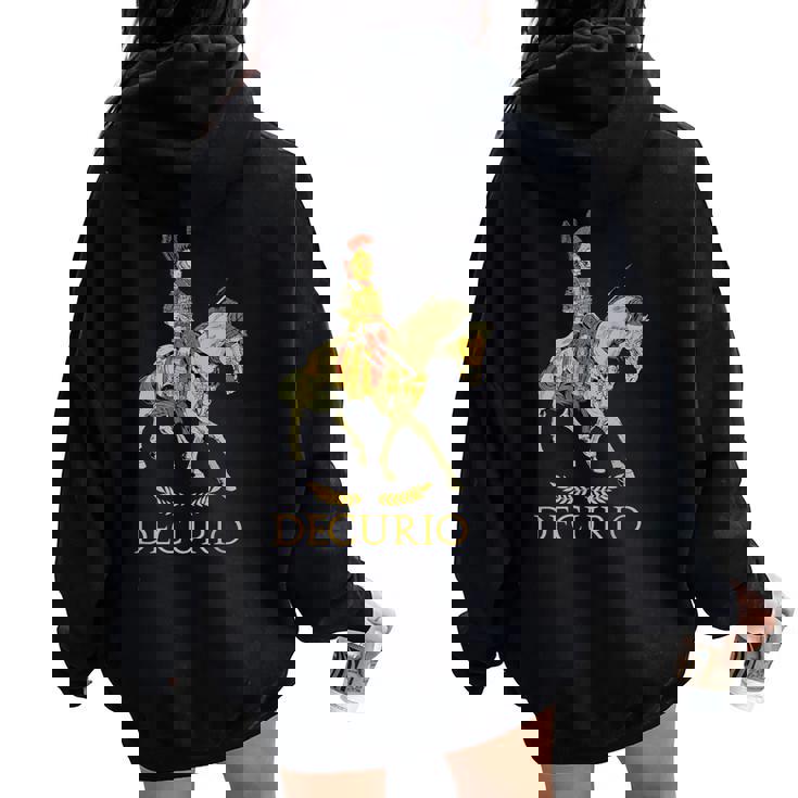 Oficial Romano A Caballo Decurio Women Oversized Hoodie Back Print