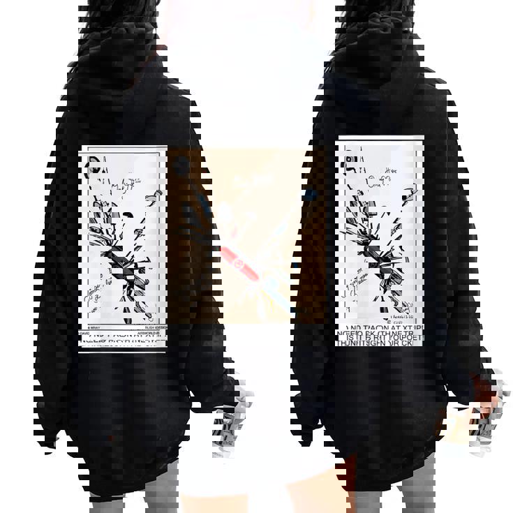Outdoorsman Couteau De Poche Multifonction Pour La Chasse Et La Pêche Sweat à capuche oversize pour femme avec imprimé dans le dos
