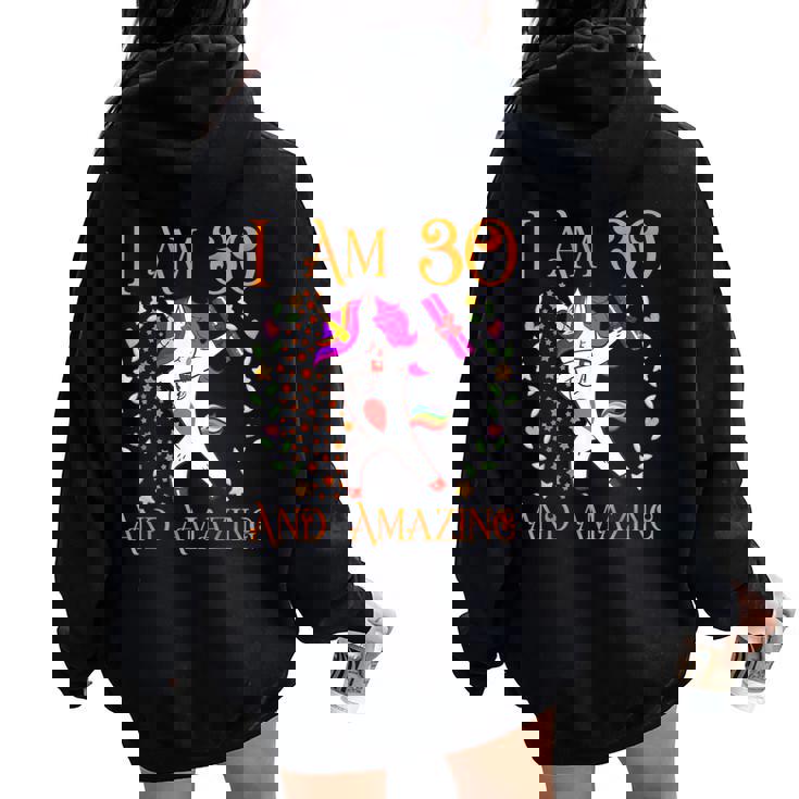 Per Il 30° Compleanno Per Ragazze E Donne Mamma Di 30 Anni Felpa con cappuccio oversize da donna con stampa posteriore