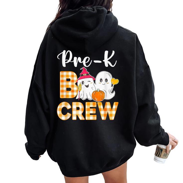 Pre-K Boo Crew Halloween Costume Pre-K Boy Girl Women Oversized Hoodie Back Print