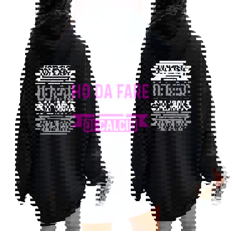 Ragazza Calcio Felpa con cappuccio oversize da donna con stampa posteriore