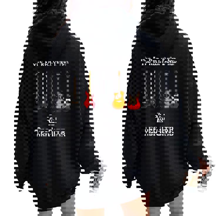 Regalo De Guitarraintage Para Guitarristas Hombres Es Amantes De La Guitarra Women Oversized Hoodie Back Print