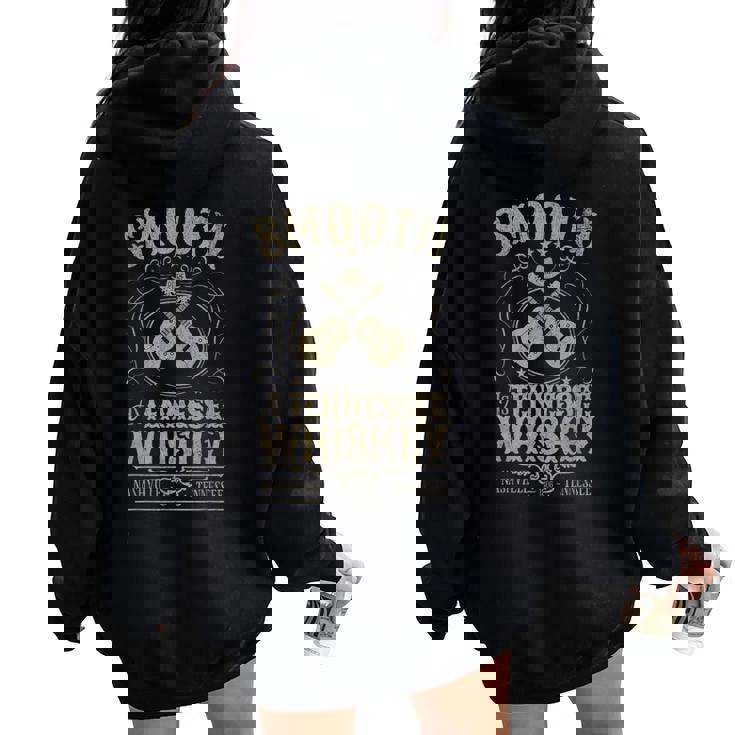 Smooth As Tennessee Whiskey Country Music Bourbon Vintage Women Oversized Hoodie Back Print