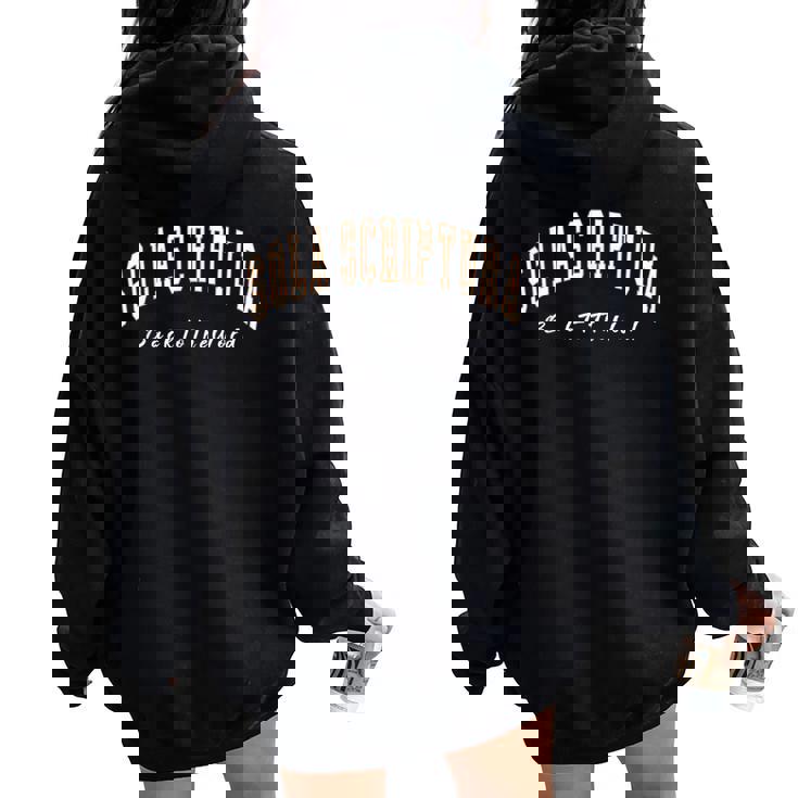 Sola Scriptura Christian Back To The Word Of Bible Women Oversized Hoodie Back Print
