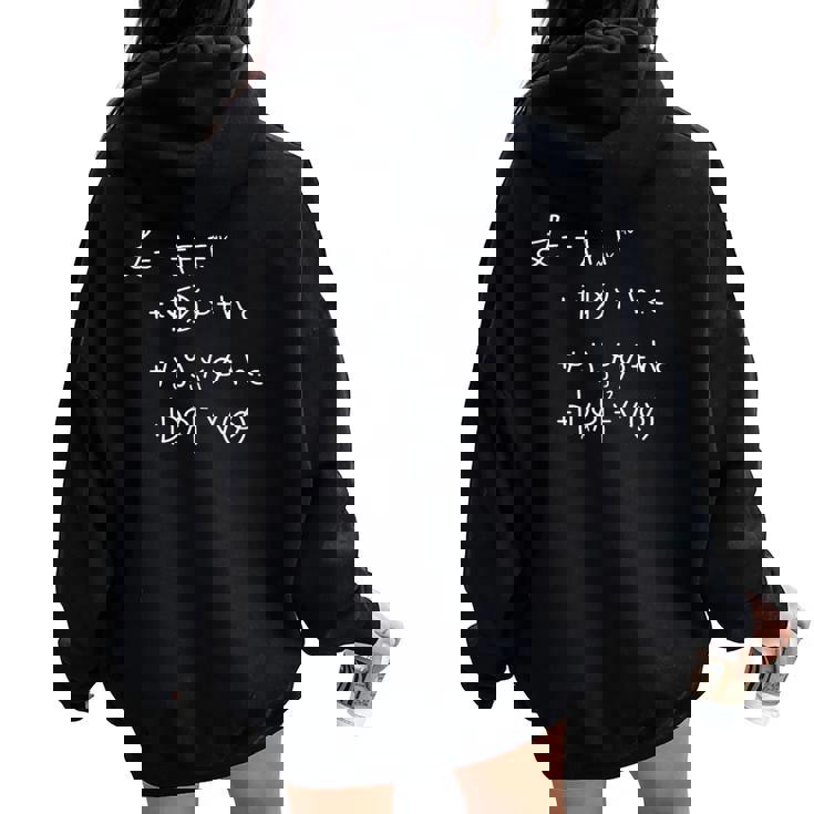 Standard Model Lagrangian Higgs Boson Physics Teacher Women Oversized Hoodie Back Print