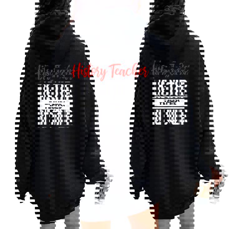 History Teacher History Teacher Es Hombres Women Oversized Hoodie Back Print