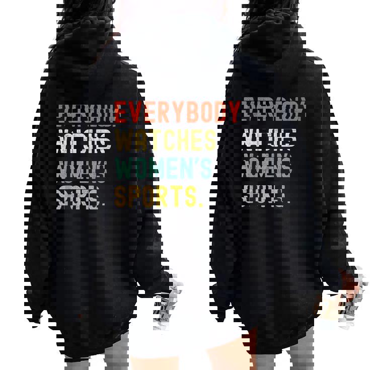 Vintage Retro Sport Lover Todos Relojes Deportes Women Oversized Hoodie Back Print