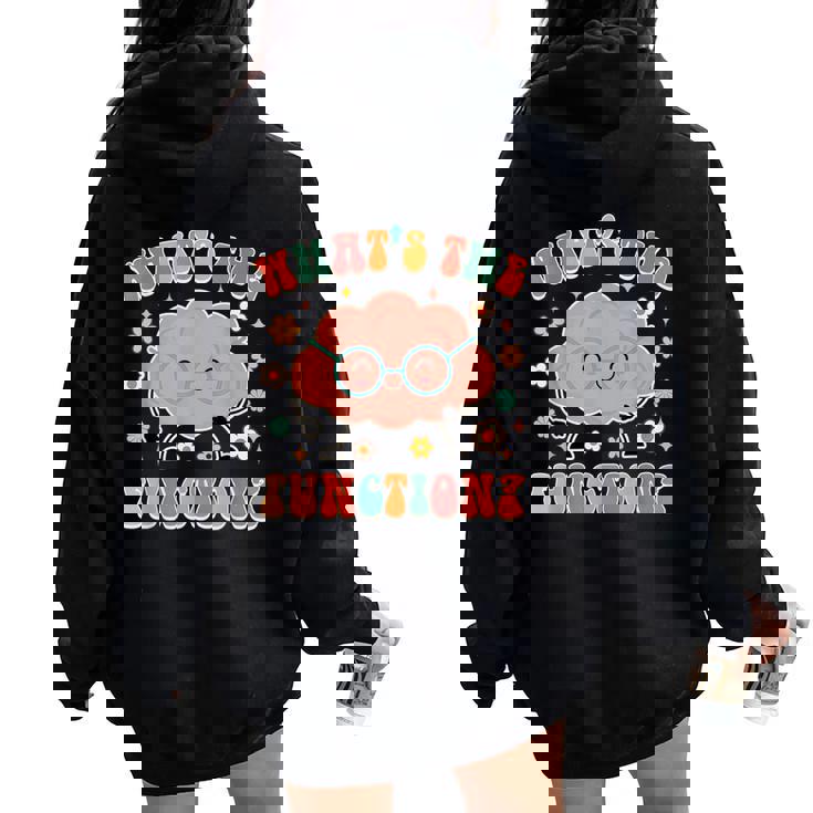 What's The Function Aba Squad Data Analyst Behavior Groovy Women Oversized Hoodie Back Print