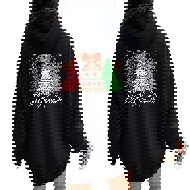 Feliz Navidad Mexican Merry Christmas Tree Kid Women Oversized Hoodie Back Print