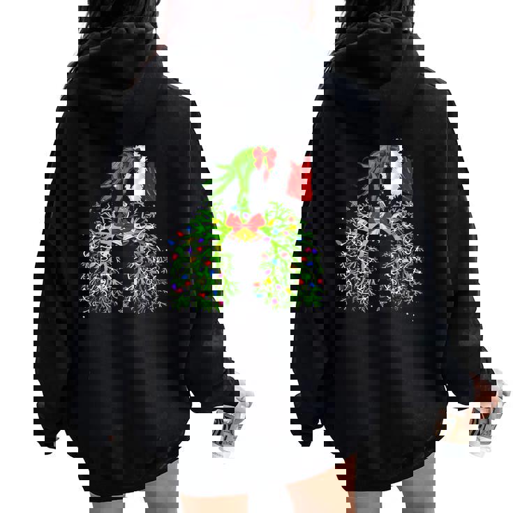 Christmas Nurse Respiratory Therapist Lung Nursing Women Oversized Hoodie Back Print