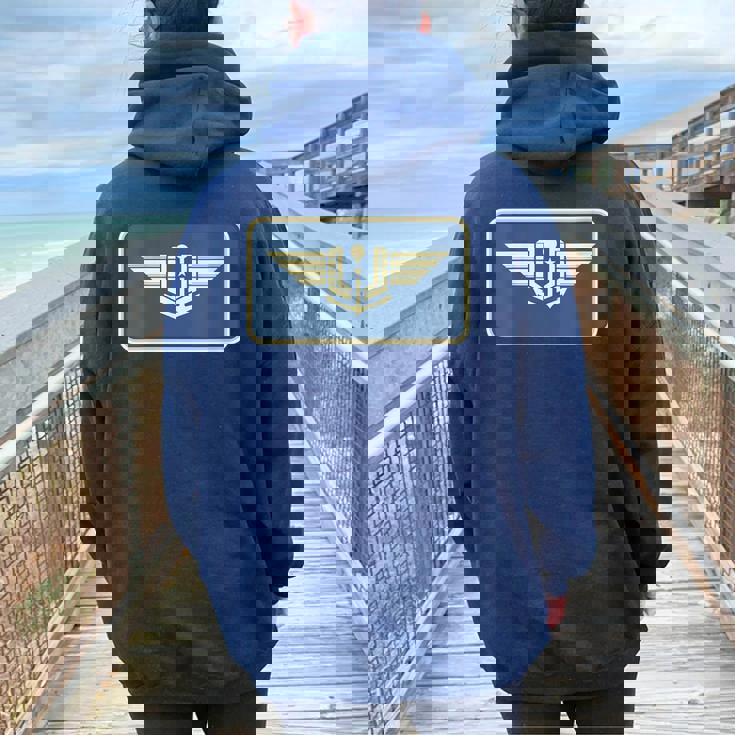 Aviation Marine Française Sweat à capuche oversize pour femme avec