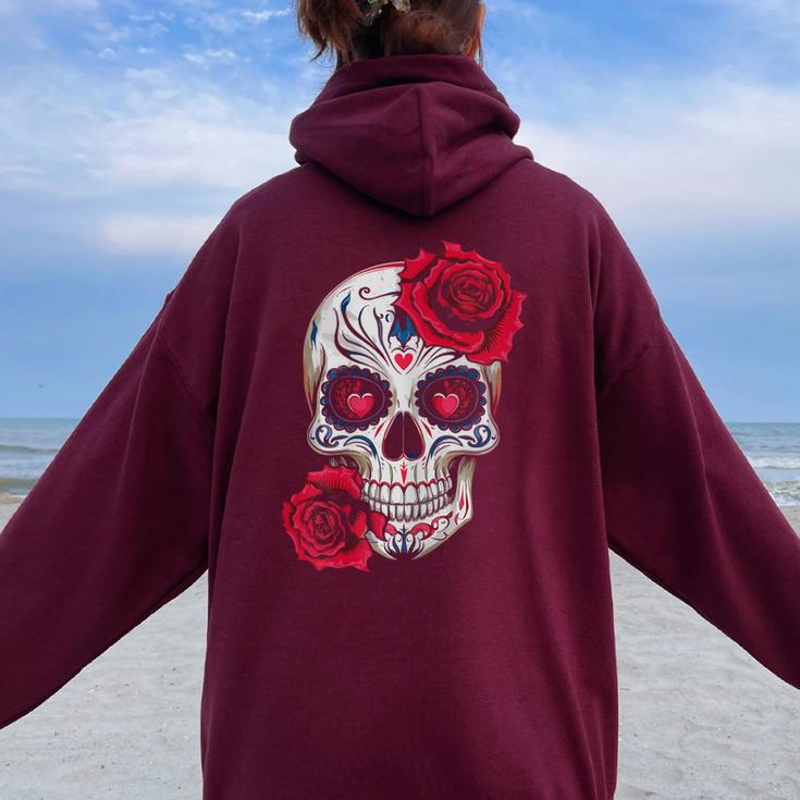 Dia De Muertos Tête Femme Mexicaine Sugar Skull - Sweatshirt Halloween Original Et Coloré