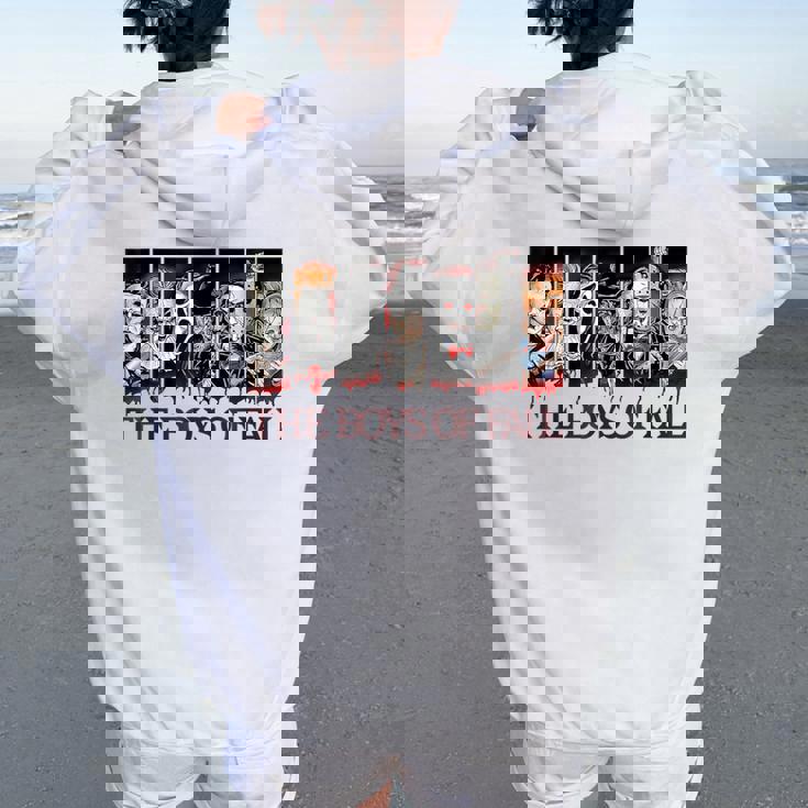 The Boys Of Fall Vintage Scary Horror Movie Halloween Autumn Women Oversized Hoodie Back Print