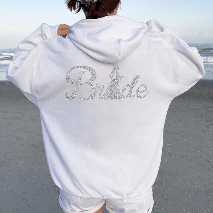 Bride Wedding Date Dating Women Oversized Hoodie Back Print Monsterry