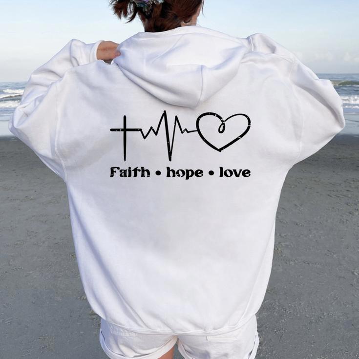 Sweat à Capuche Jésus Christ Love Faith - Idée Cadeau Chrétien, Dévotion Et Style