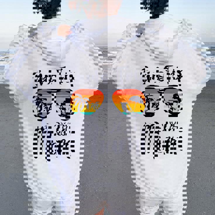 Girls Trip Miami 2024 Weekend Birthday Party Women Women Oversized Hoodie Back Print