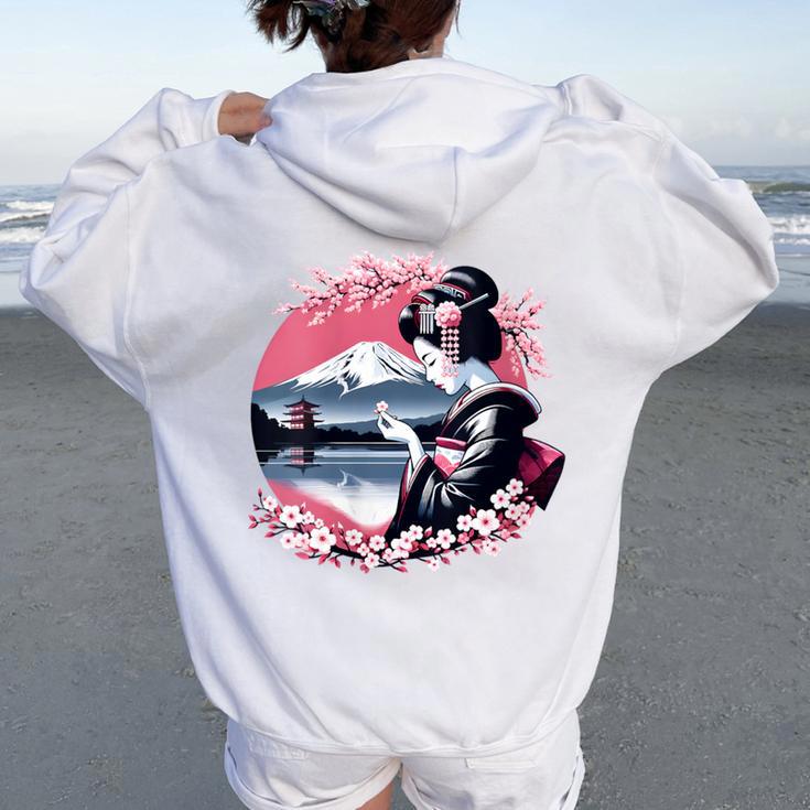 Sweat à Capuche Off-White - Brodé Fleur De Cerisier - Blanc Cassé - Taille XS - Occasion Parfait état