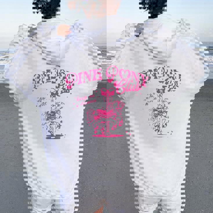 Pony And Heels Lover Pink Girls Clubs Disco Birthday Cowgirl Women Oversized Hoodie Back Print