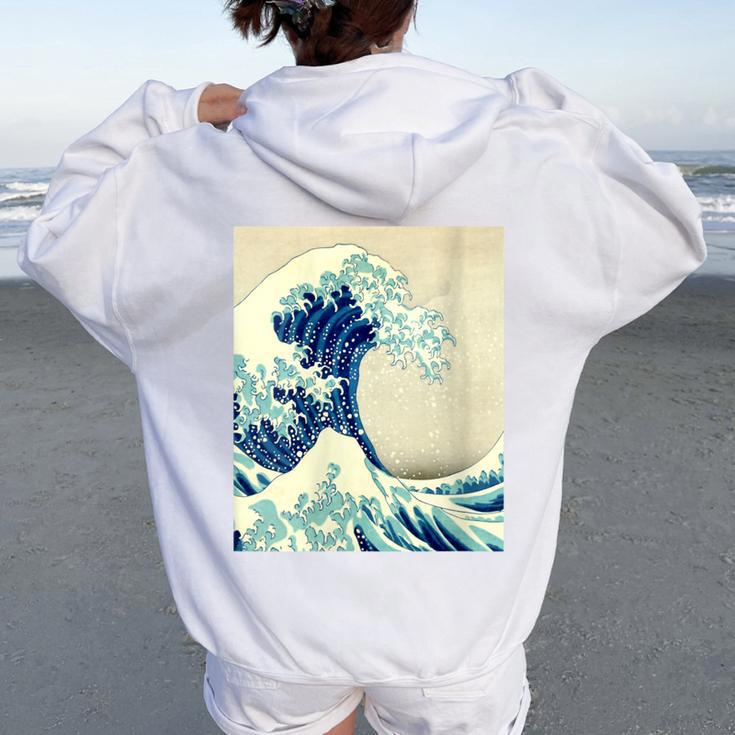 Japanese Style Wave Print Hoodie main image 1