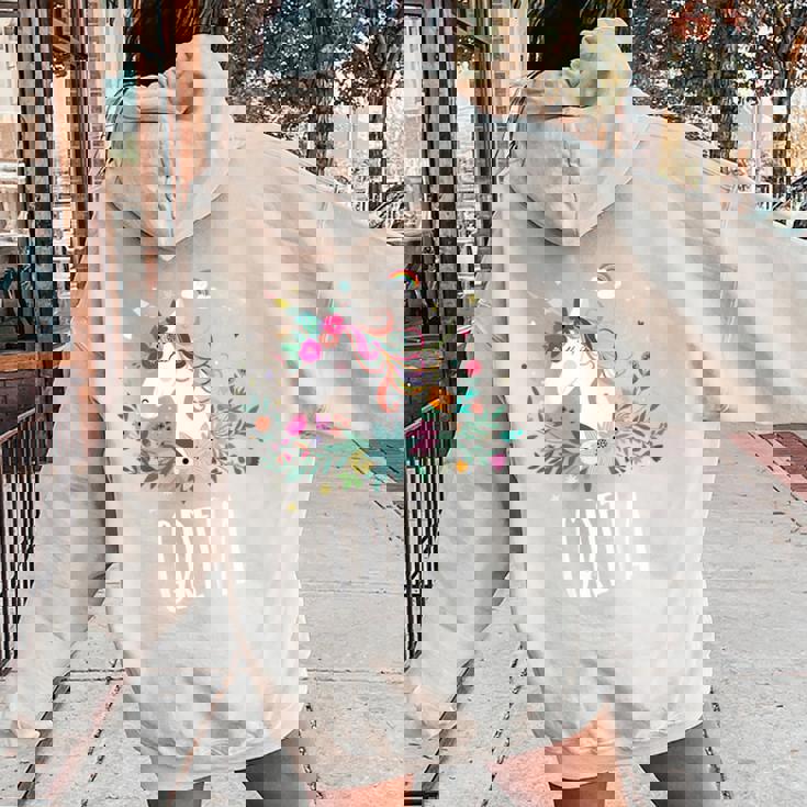 Cappuccio Oversize Felpa Bimba Unicorno Bambino Unicorno Cavallo