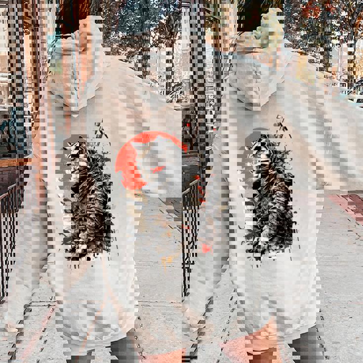 Sweat Japonais Sweat A Capuche Motif Dans Le Dos Motif Chat