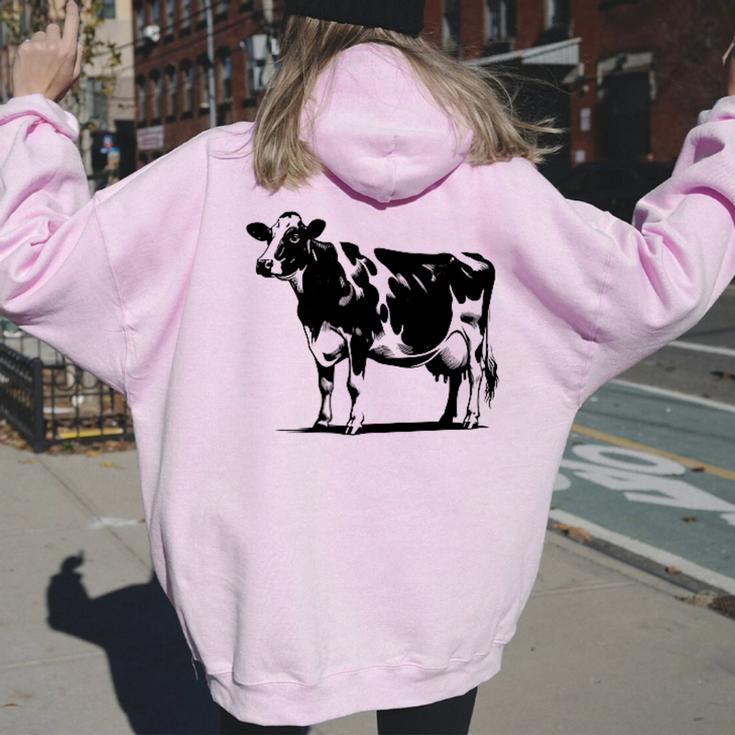 Sweat à Capuche Éleveur De Vaches Holstein - Design Monochrome - Pour Hommes, Femmes, Famille - 241g